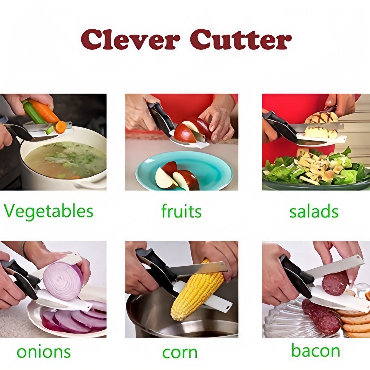 🤩Enhance Your Kitchen With Our 2-in-1 Steel Smart Clever Cutter Knife🤩