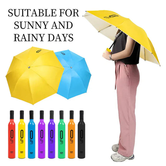 🤩Colorful And Durable Folding Umbrella with Bottle Cover🤩