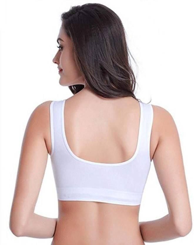 😍COMFORTABLE FRONT CLOSURE STYLISH WOMEN'S COTTON SOLID NON PADDED AIR BRA😍 [ 🔥BUY 1 GET 2 FREE]