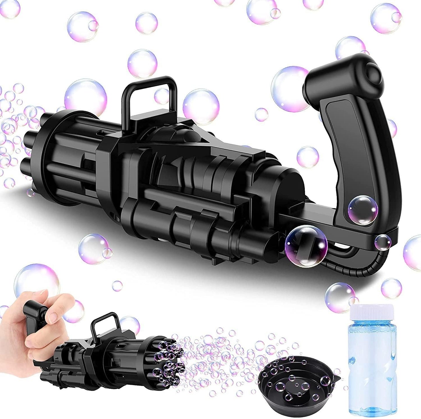 😎Bubble Gun- 8 Hole Automatic Gatling Bubble Gun Blower Maker😎