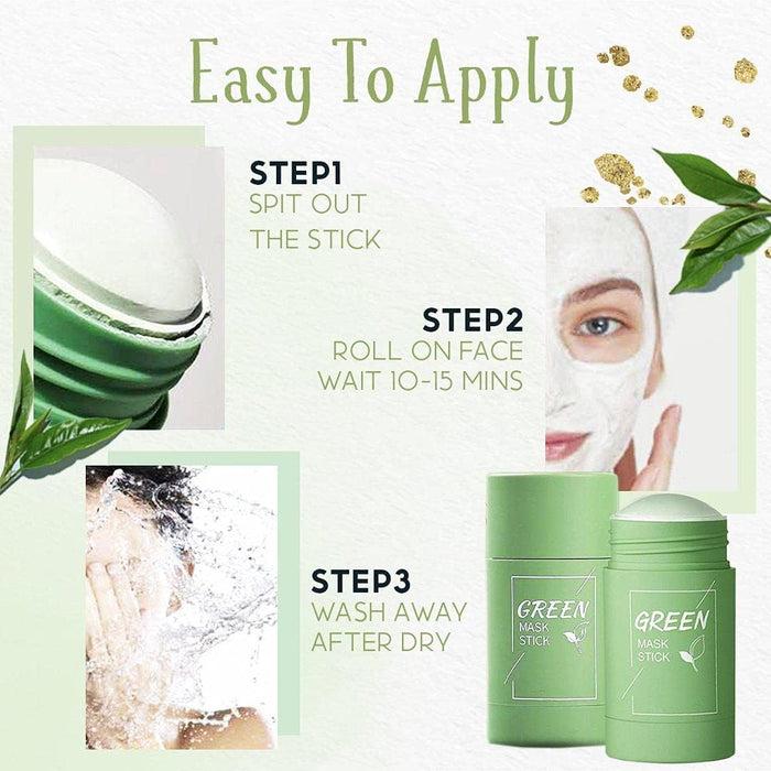 🍃 Green Tea Herbal Mask Stick Cream for Removes Blackheads🤩