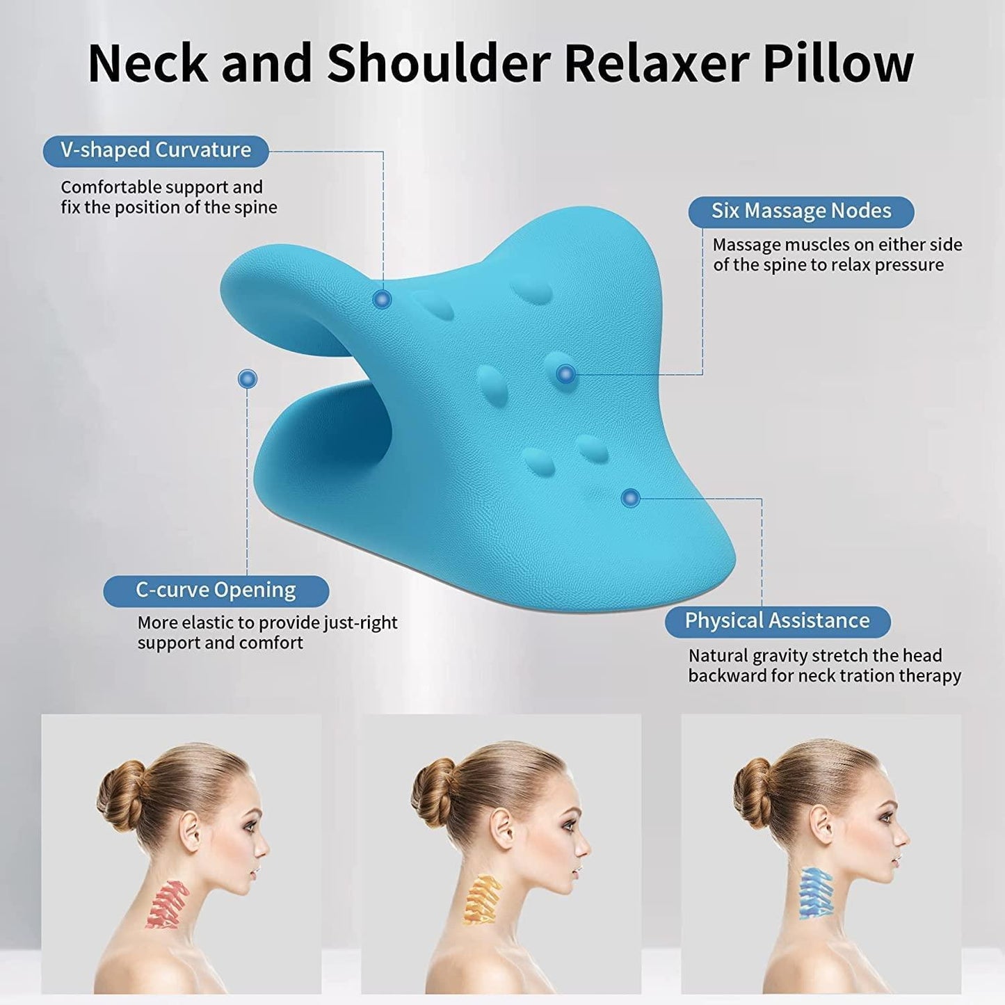 🤩Expertomind Neck Relaxer Cervical Pillow for Pain Relief with Chiropractic Acupressure Massager🤩