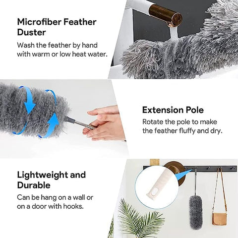 🤩Flexible Fan Cleaning Duster with Long Rod🤩