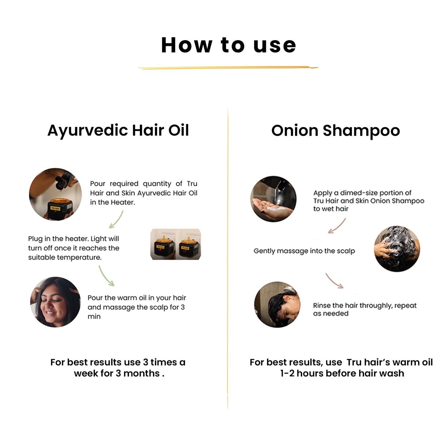 🤩Ayurvedic Hair Oil with Heater (50ml) + Onion Shampoo (50ml) | [Best Hair Growth Combo]🤩