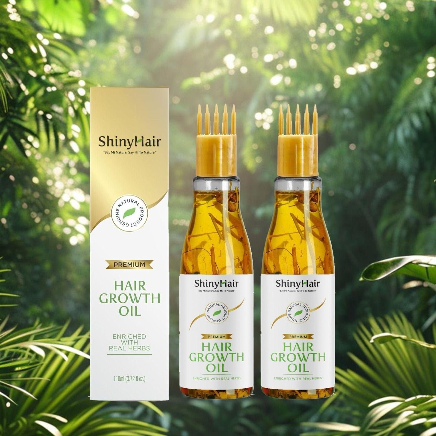 🤩ShinyHair Growth Oil Enriched With Real Herbs [Buy1 Get 1 Free]🤩