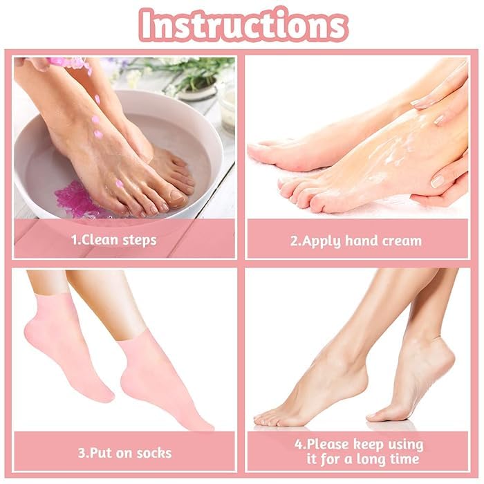 🤩Silicone Gel Heel Socks with Anti Slip for Dry Cracked Feet🤩