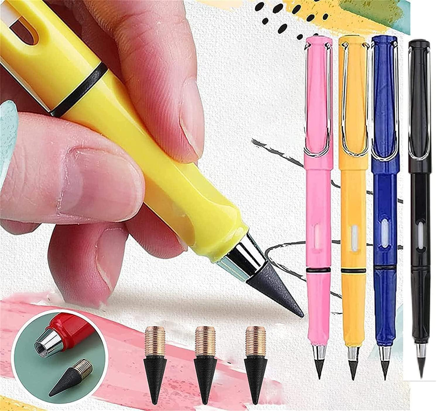 🤩Everlasting Inkless Reusable Metal Writing Pens with Graphite Nib🤩