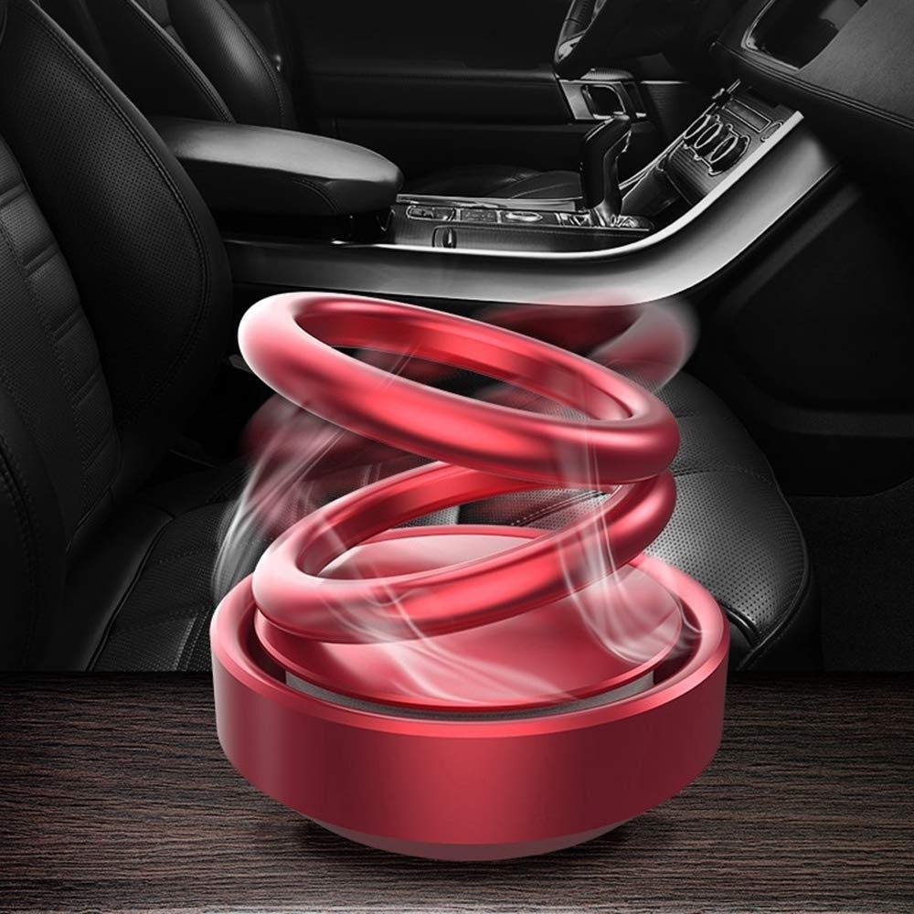 🤩Solar Power Rotating Double Ring Car Aroma Diffuser Air Freshener🤩