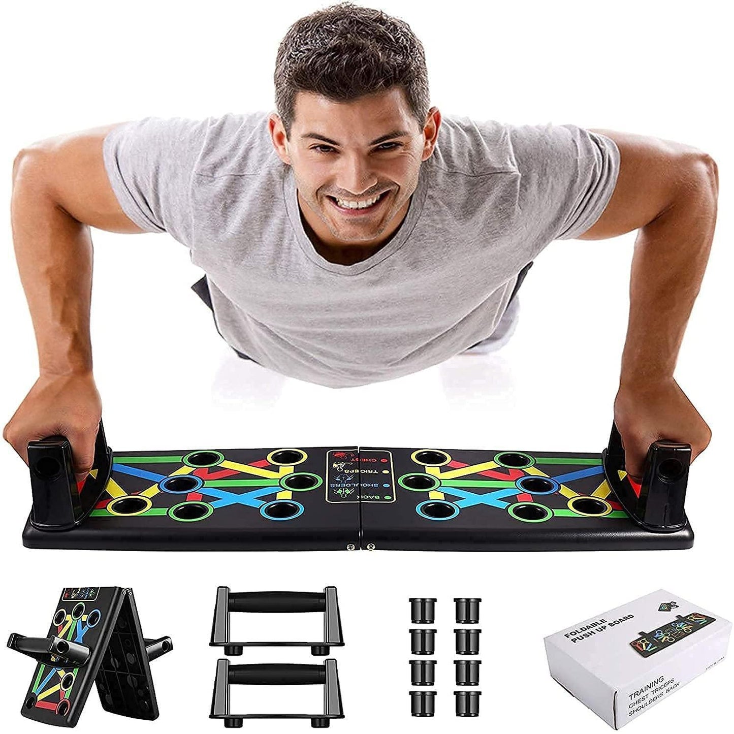 🤩9 in 1 Multifunctional Foldable Color Coded Push up Board🤩