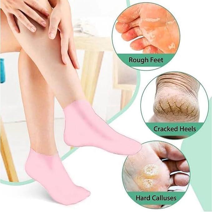 🤩Silicone Gel Heel Socks with Anti Slip for Dry Cracked Feet🤩