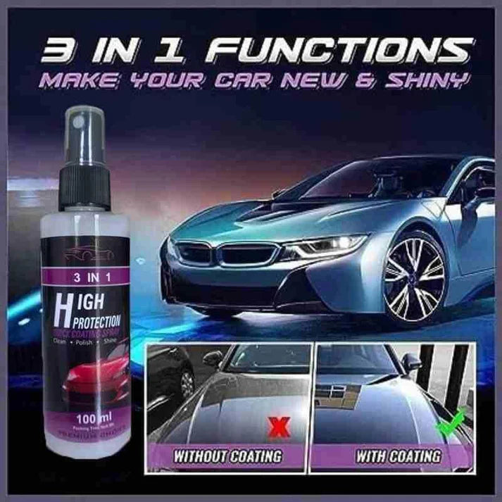 🤩3 in 1 High Protection Quick Car Ceramic Coating Spray [BUY 1 GET 1 FREE]🔥