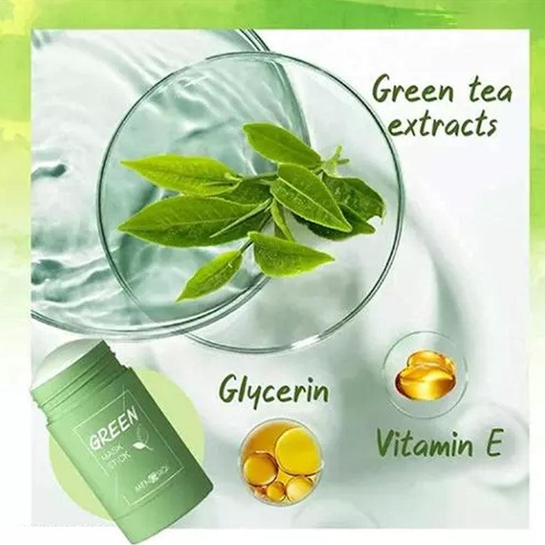 🍃 Green Tea Herbal Mask Stick Cream for Removes Blackheads🤩