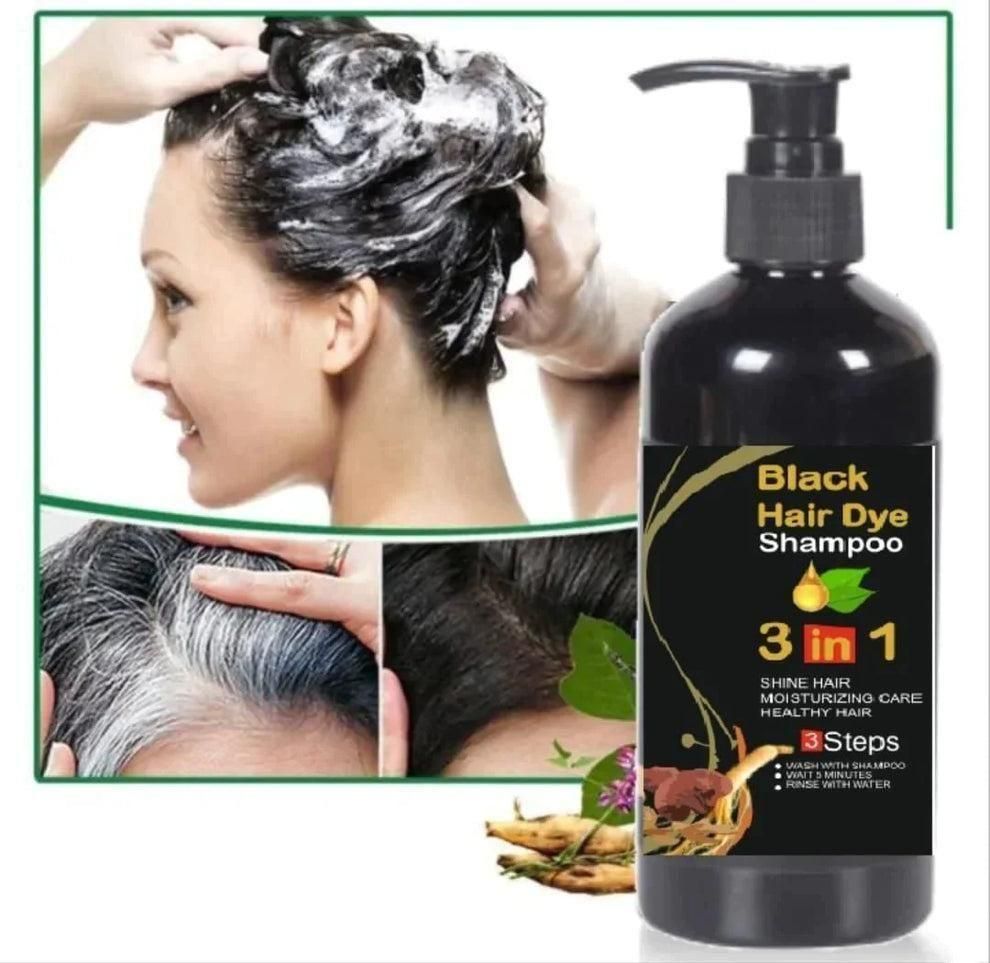 🤩3-IN-1 Black Ayurvedic Hair Dye Shampoo For Grey Hair [🔥Buy 1 Get 1 free🔥]🤩