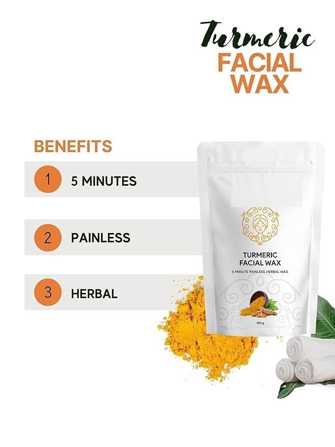 🤩Painless Herbal Turmeric Facial Wax Powder🤩