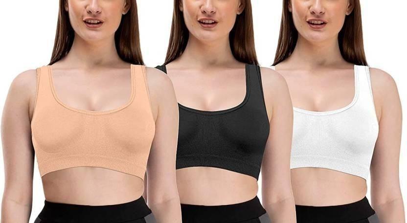 😍COMFORTABLE FRONT CLOSURE STYLISH WOMEN'S COTTON SOLID NON PADDED AIR BRA😍 [ 🔥BUY 1 GET 2 FREE]