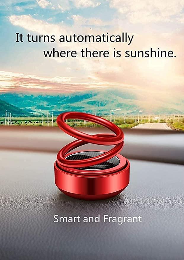 🤩Solar Power Rotating Double Ring Car Aroma Diffuser Air Freshener🤩