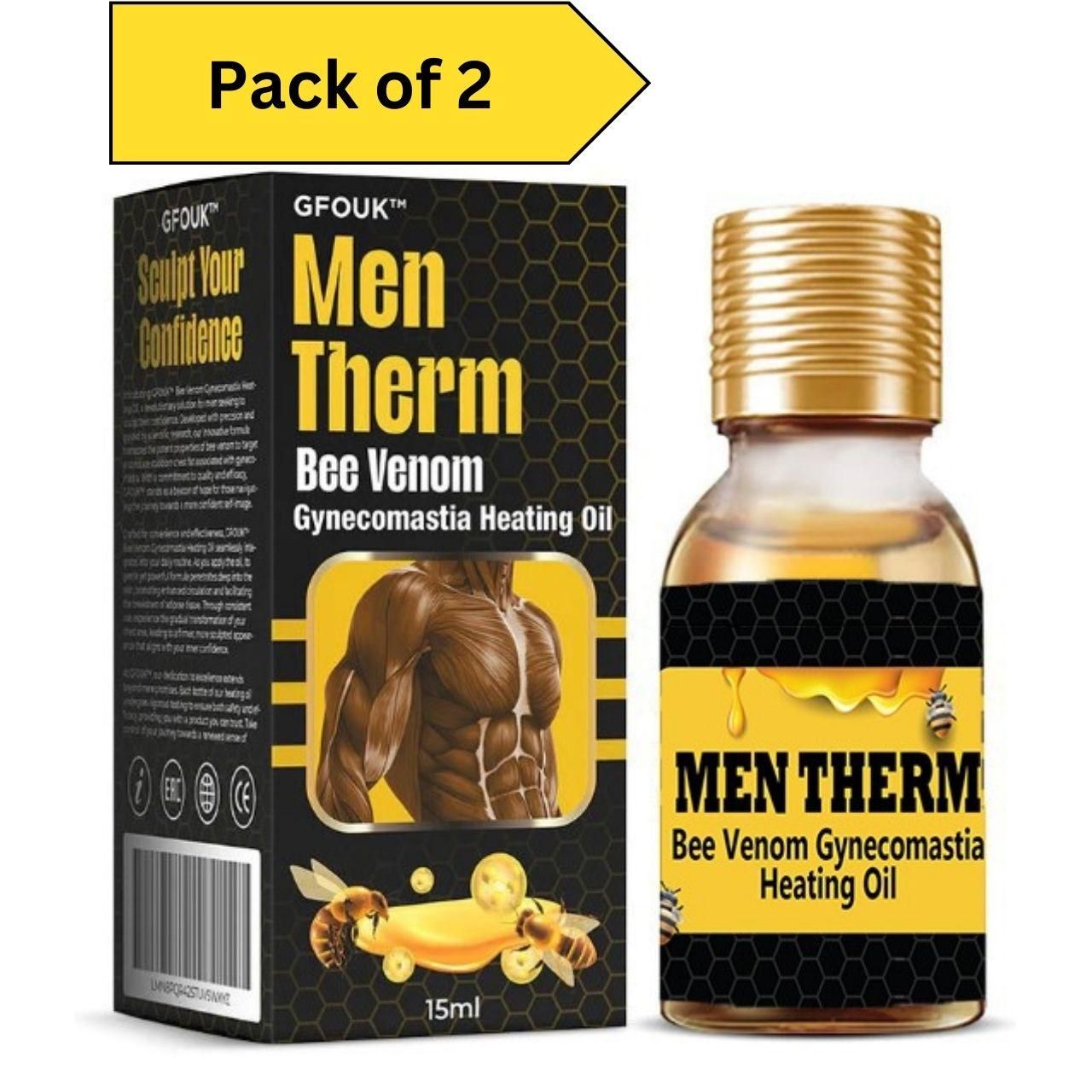 🤩Bee venom MenTherm Gynecomastia Heating Oil [Buy 1 Get 1 Free]🤩