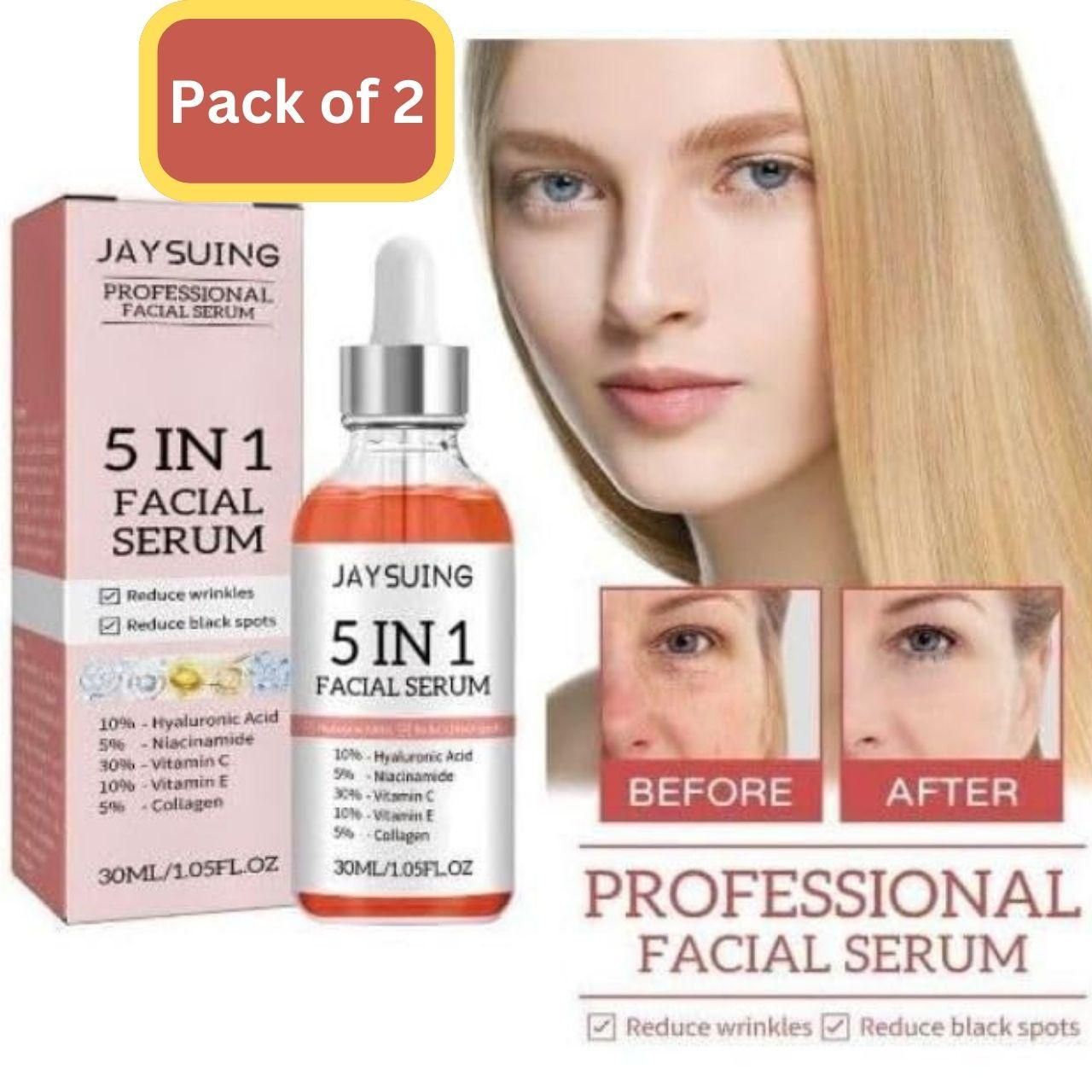 😇5 in 1 Advanced Anti-Wrinkle Face Serum[BUY 1 GET 1 FREE]😇