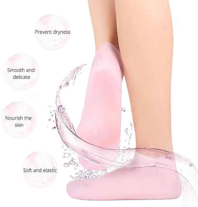 🤩Silicone Gel Heel Socks with Anti Slip for Dry Cracked Feet🤩