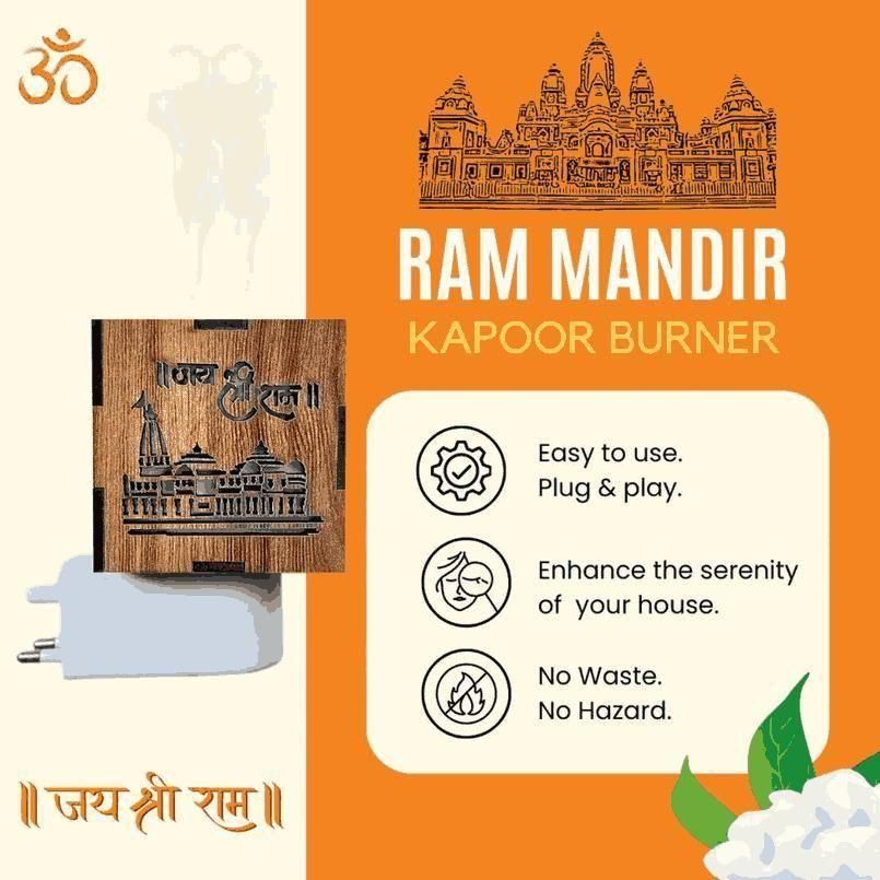 🤩3-in-1 Ayodhya Ram Mandir Aroma Burner & Night lamp🤩