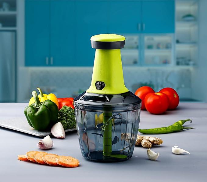 🤩Large Manual Hand-Press Vegetable Chopper Mixer in Steel🤩