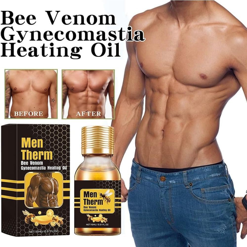 🤩Bee venom MenTherm Gynecomastia Heating Oil [Buy 1 Get 1 Free]🤩