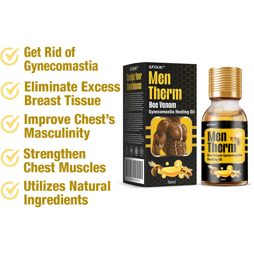 🤩Bee venom MenTherm Gynecomastia Heating Oil [Buy 1 Get 1 Free]🤩