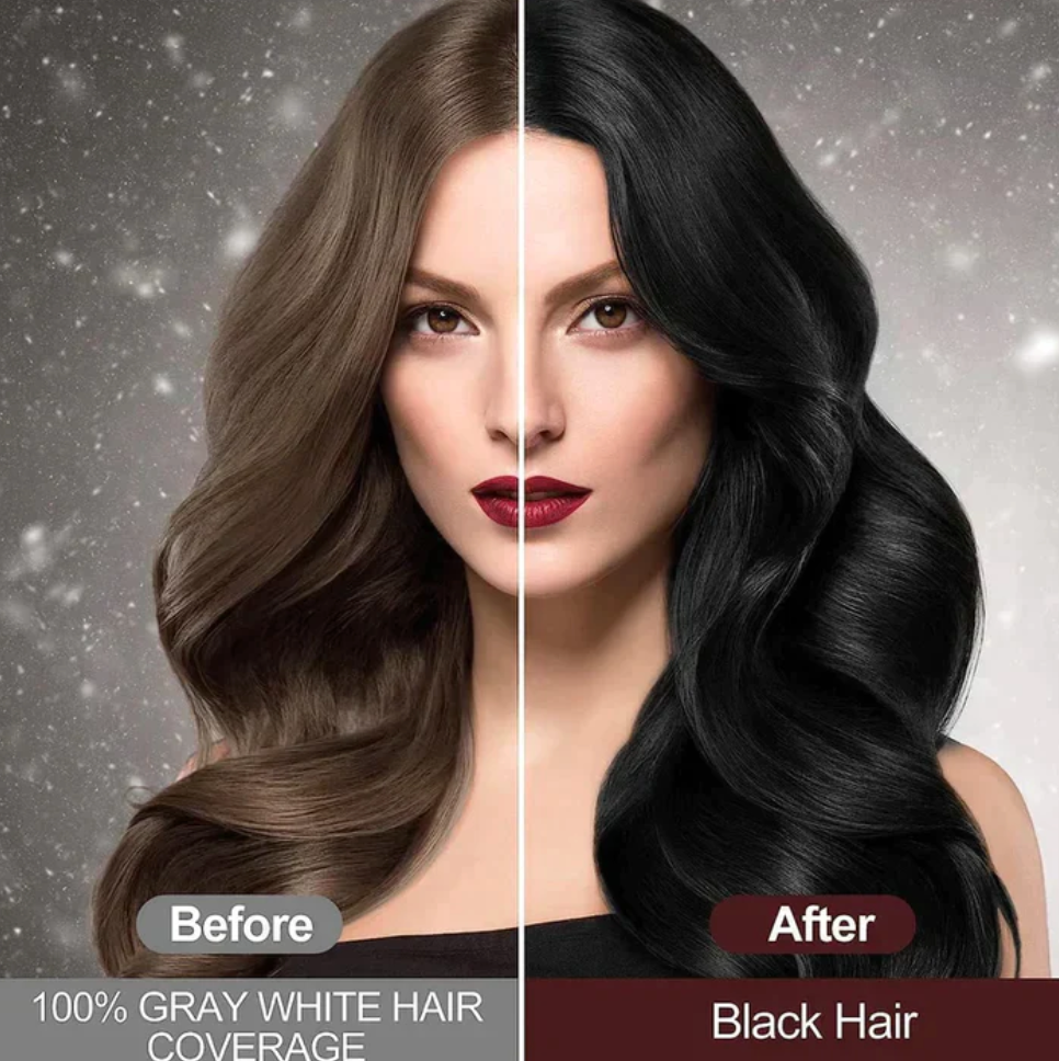 🤩3-IN-1 Black Ayurvedic Hair Dye Shampoo For Grey Hair [🔥Buy 1 Get 1 free🔥]🤩