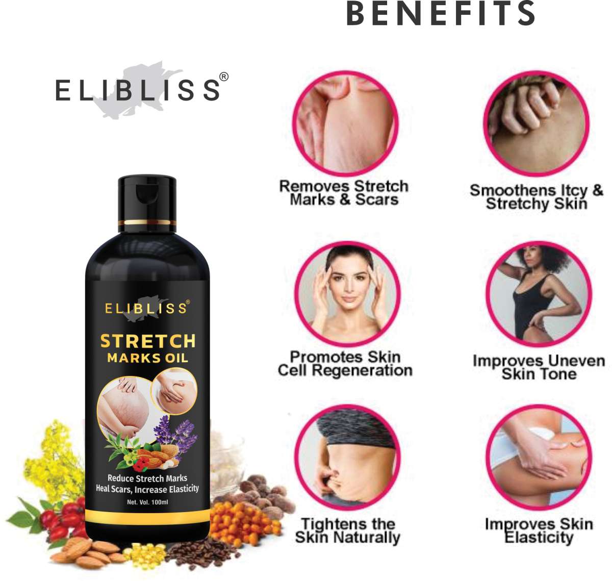 🤩Elibliss Stretch Marks Oil [Buy 1 Get 1 Free]🤩