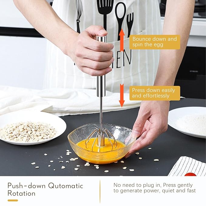 🤩Hand Push Rotary Kitchen Whisk Mixer🤩