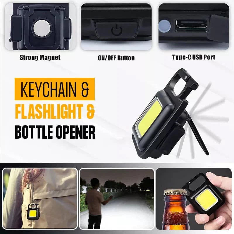 🤩Mini LED Flashlight Keychain Rechargeable with USB Portable Pocket🤩