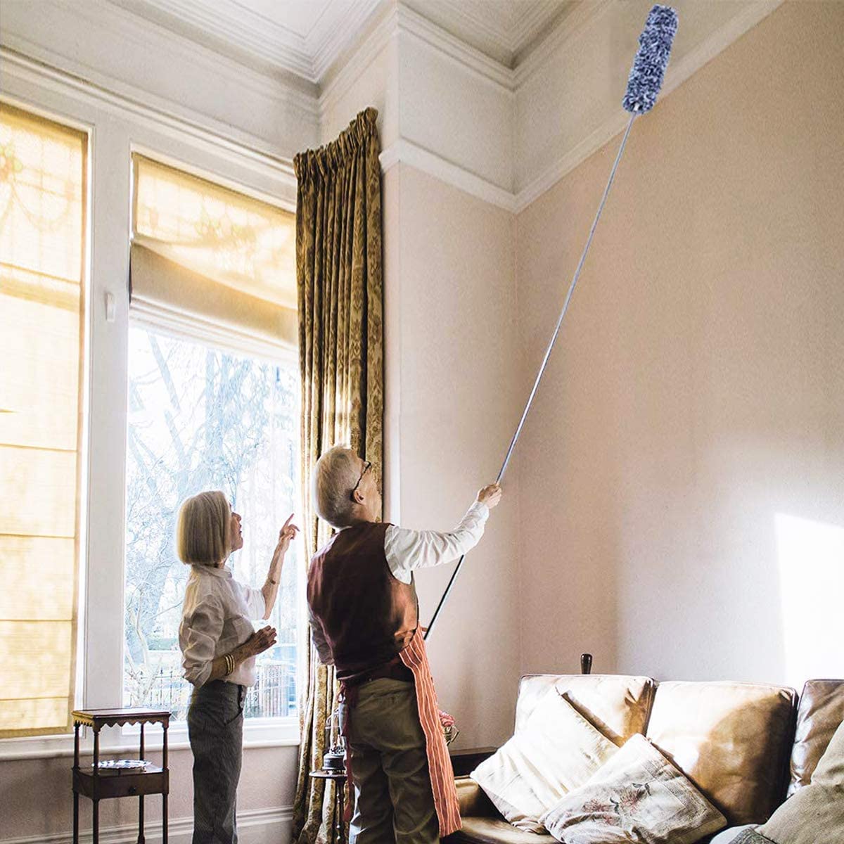 🤩Flexible Fan Cleaning Duster with Long Rod🤩