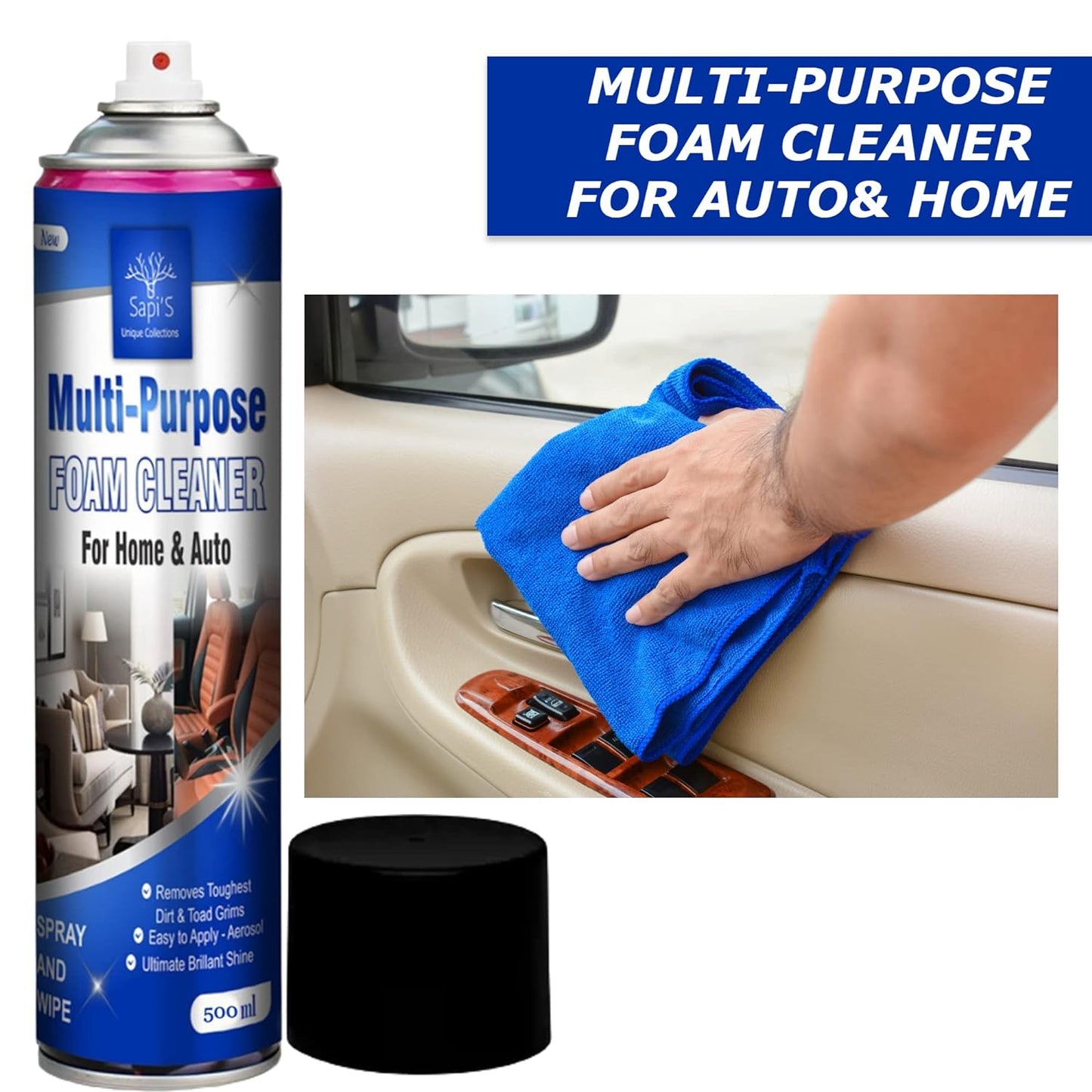 🤩Multi-Purpose Foam Cleaner for Home and Car Interiors🤩