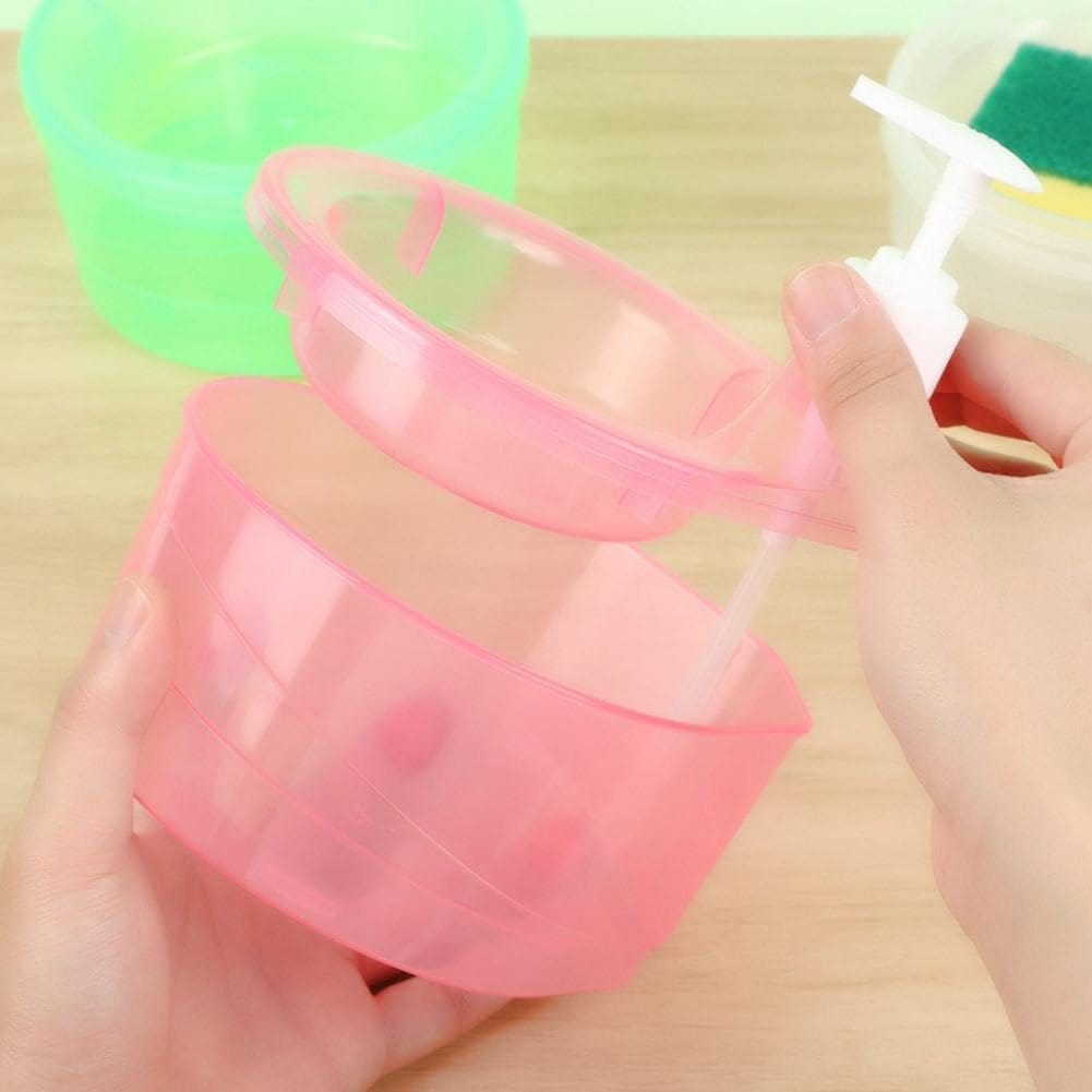 🤩Double Layer 2 in 1 Liquid soap Dispenser with Pump and Sponge🤩